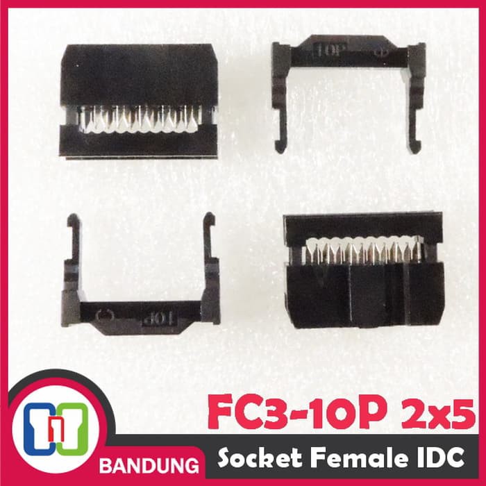 FC3 10P SOCKET SOKET AMPHENOL IDC 2x5 10PIN HEADER FEMALE ISP
