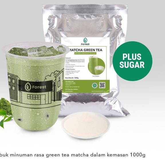 

FREE ONGKIR!Bubuk Minuman GREEN TEA Powder 1000g PLUS GULA - Forest Bubble Drink|SQ7