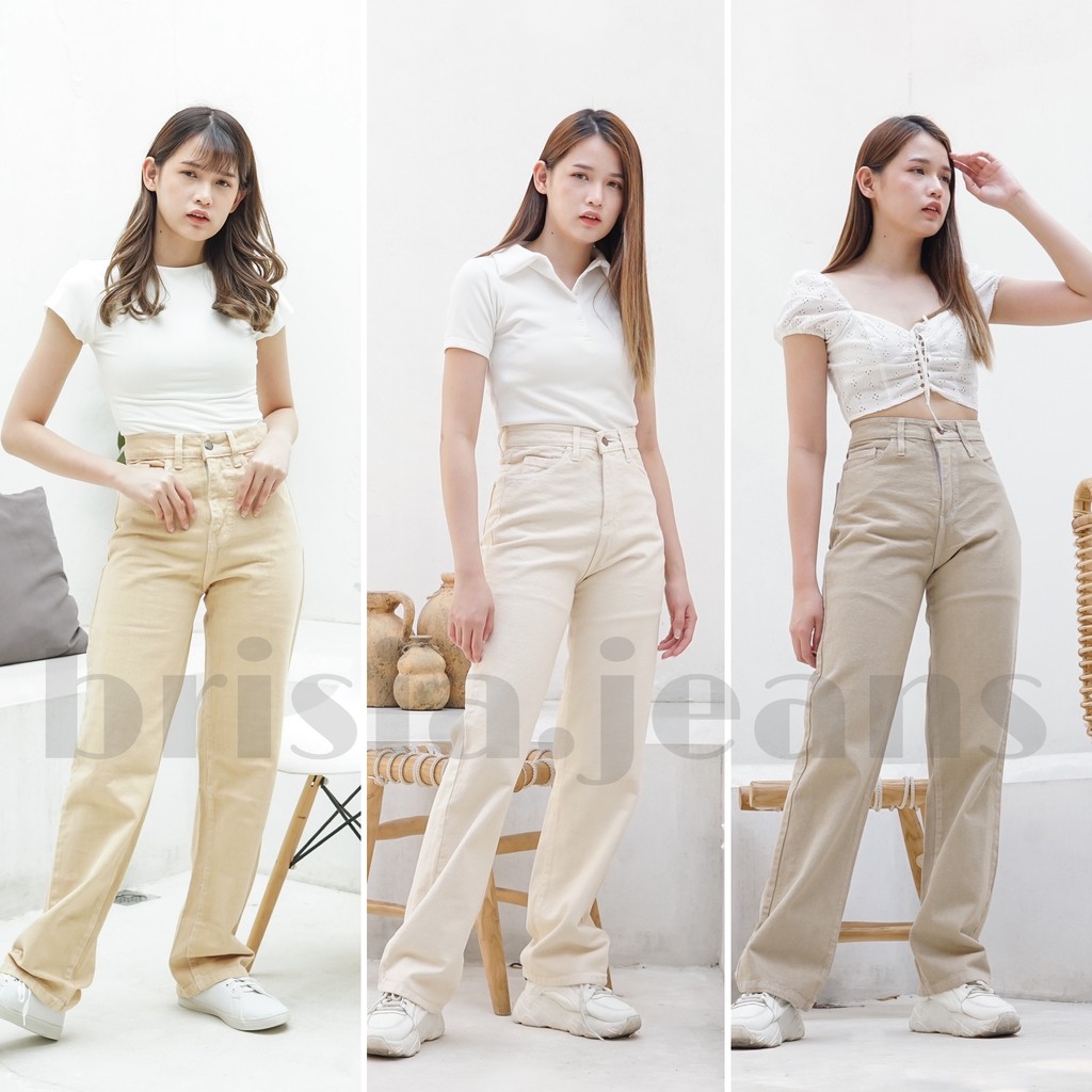 [SIZE 27-33] WENDY Boyfriend Cullote Jeans (Highwaist) - Choco Edition / Boyfriend Loose