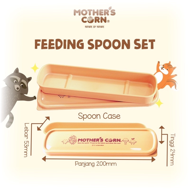 Mother's Corn Feeding Spoon Set (with case) - Sendok makan bayi