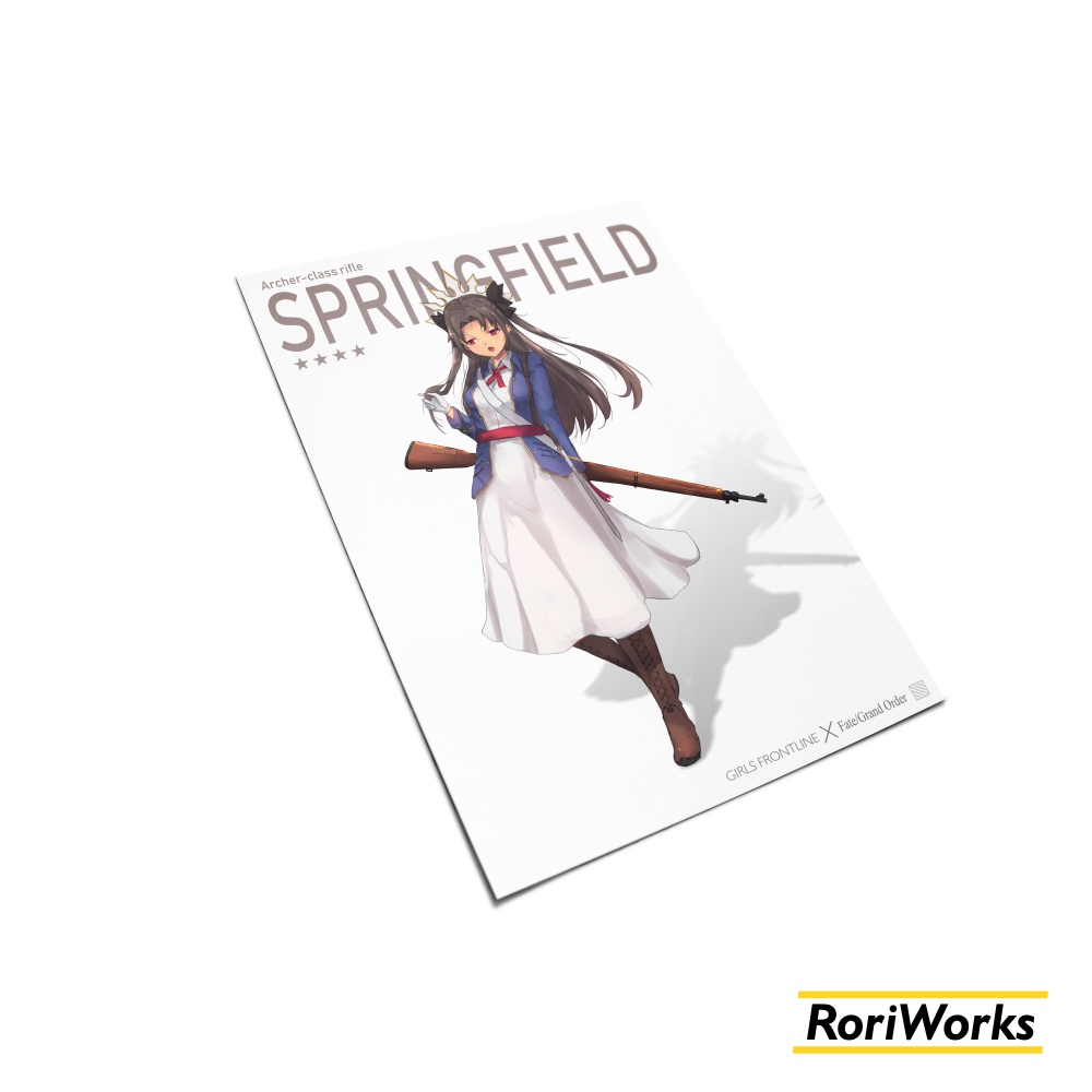 Poster Anime - Ishtar x Springfield FGO x Girls' Frontline