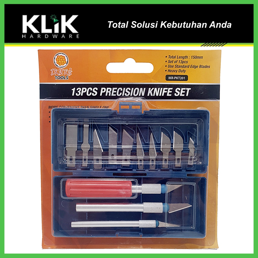 Bison Pisau Cutter Ukir Grafir Akrilik Set 13 + 3 Pcs Pahat Kayu Hobby Knife