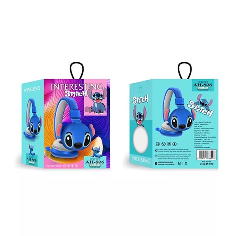 AH-806 Headphone Bando Bluetooth Karakter LILO N STITCH