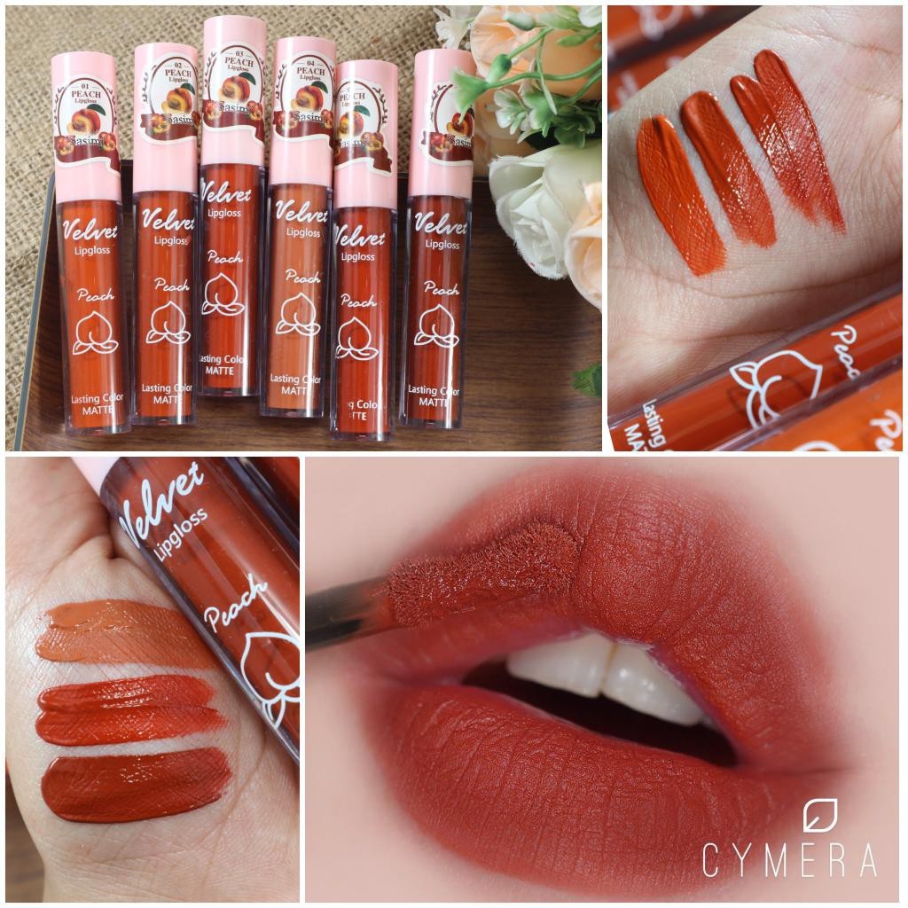 [6PCS] Rev lon/sasimi Velvet Peach Lipcream Kode S020/ Lipcream Merah/ Lipcream Nude