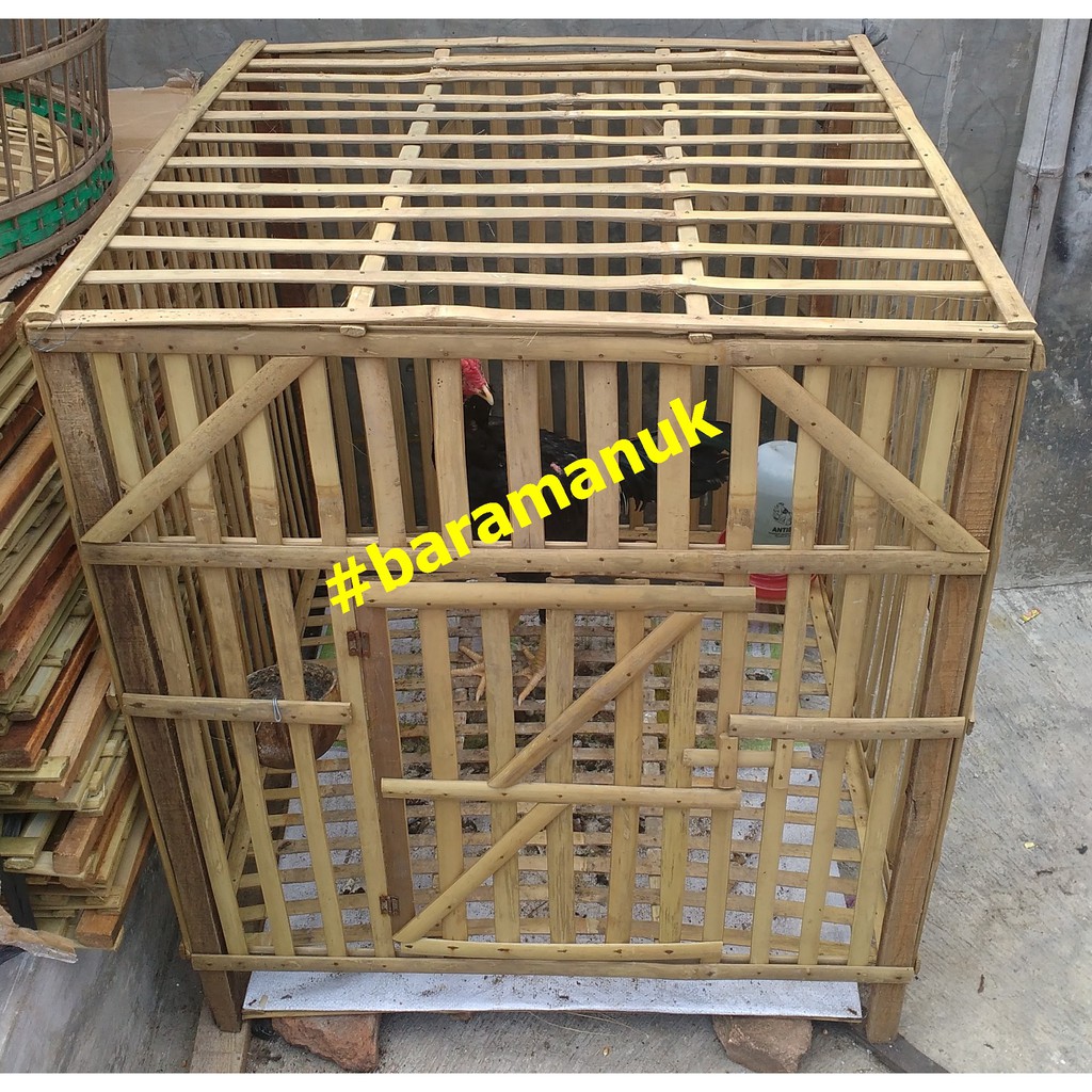 Kandang Bambu Knockdown Hewan Peliharaan Ayam Bebek Kelinci Kucing & Anjing