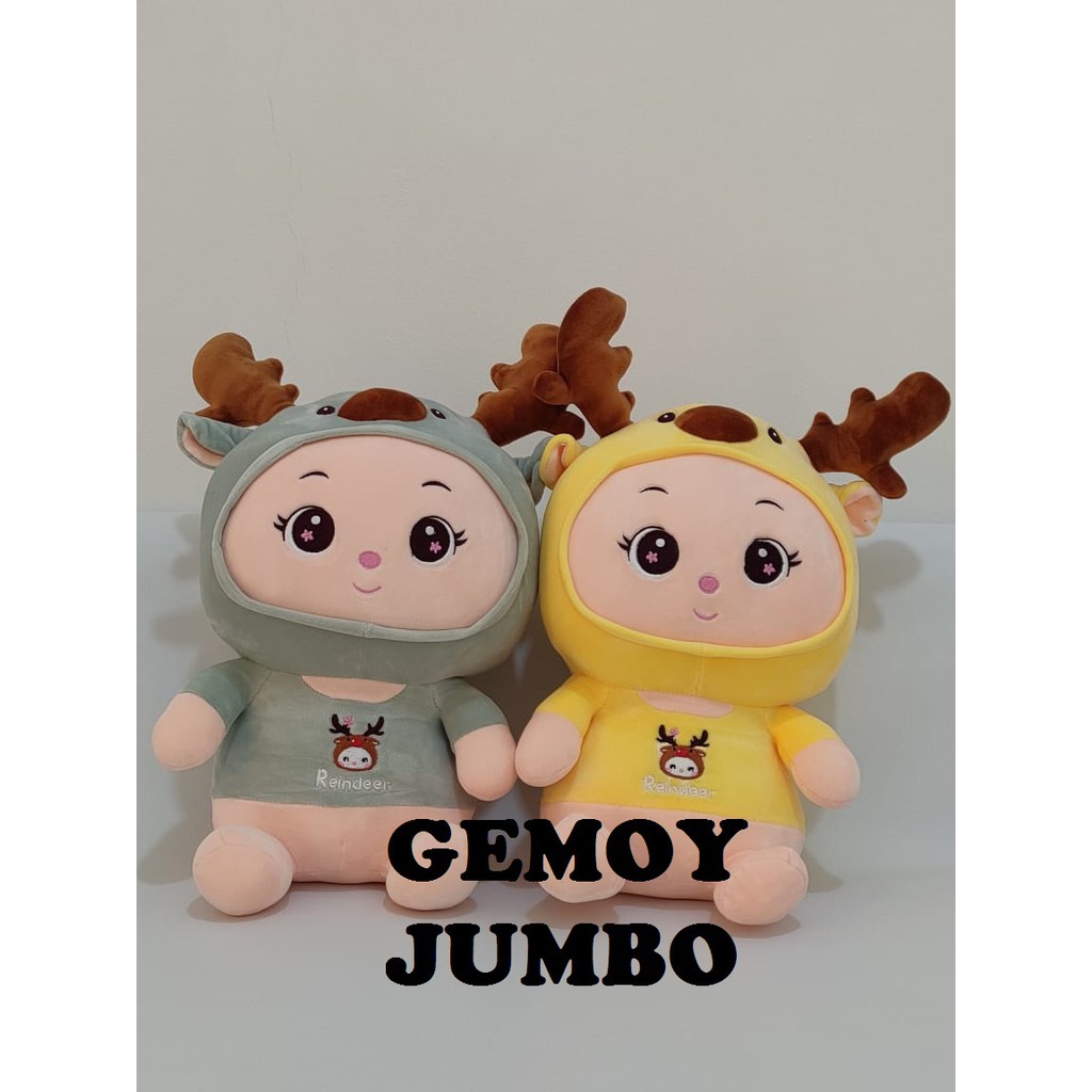 GEMOY JUMBO BONEKA RUSA LUCU 45CM DEER KUNING KIJANG TOSCA KANCIL LUCU STANDING