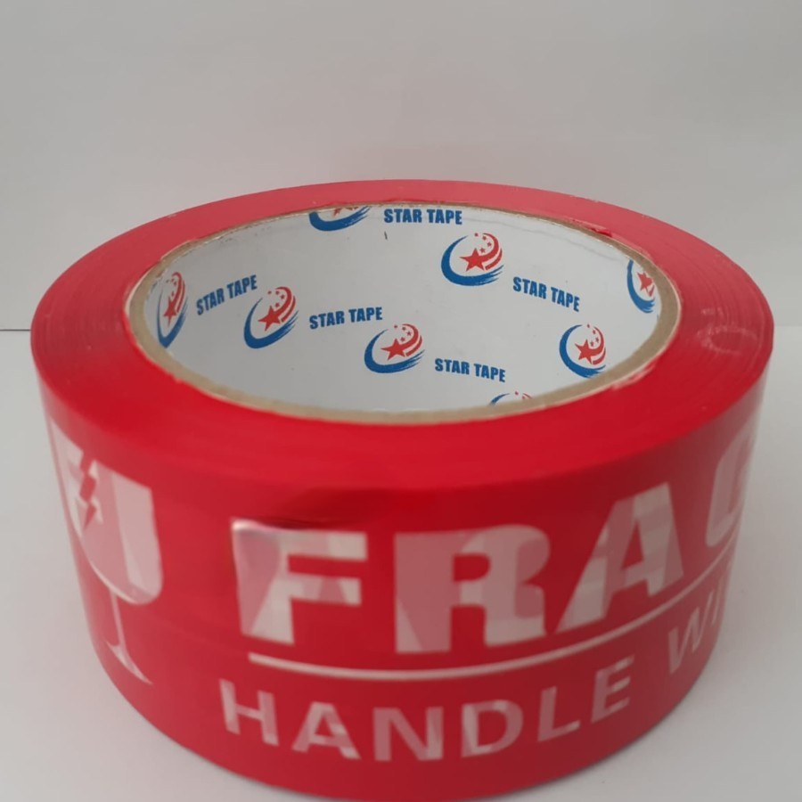 

Lakban Fragile STAR 48mm*100Y/Lakban Jangan Dibanting Pecah Belah 100Y