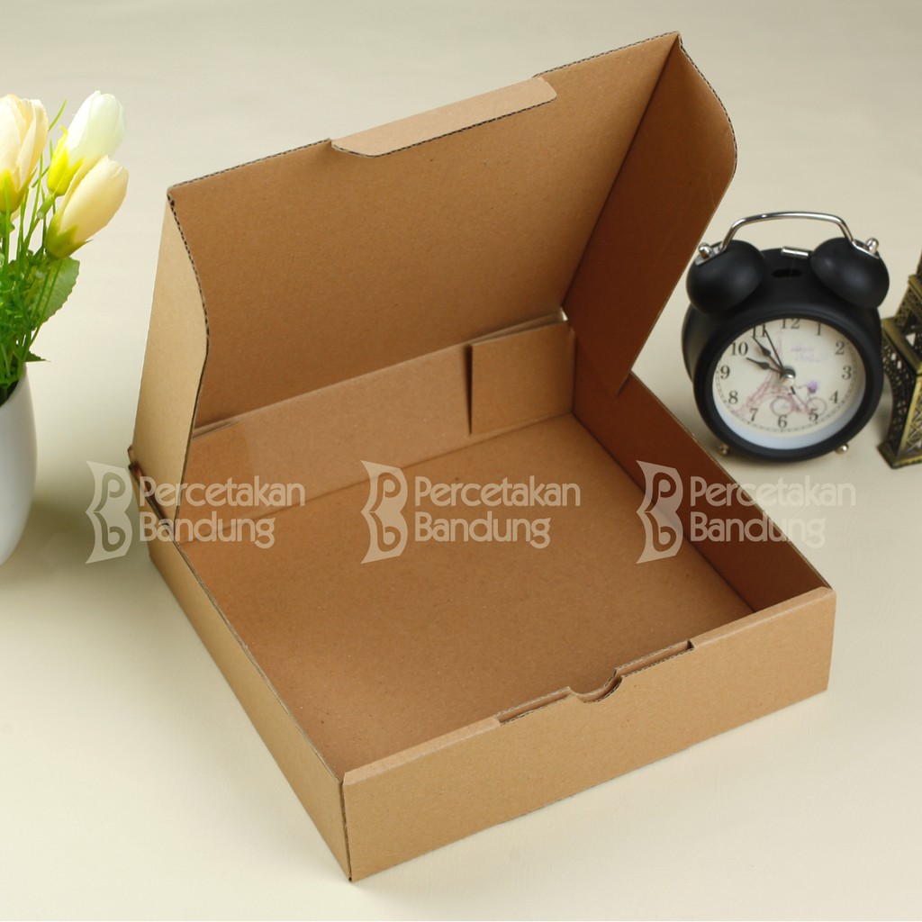KARDUS CORRUGATED 20X20X5 CM | DIE CUT | KOTAK KARTON | BOX PACKING SOUVENIR PIZZA-1