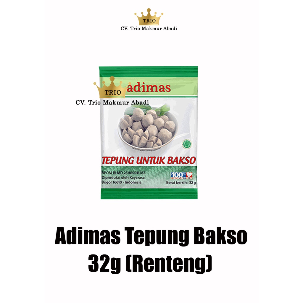 

Adimas tepung pengenyal bakso 32g 1 renteng