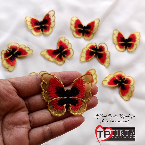 KUPU MALAM, Aplikasi Bordir Kupu-kupu