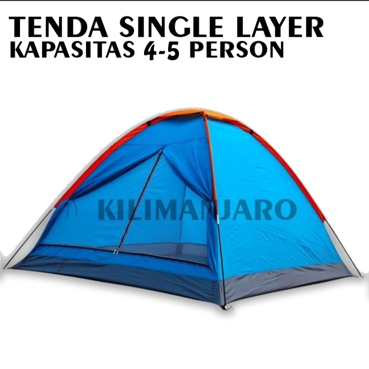 Tenda Camping Ultralight / Tenda Dome Kap 4-5 Orang Single Layer - Tenda Gunung