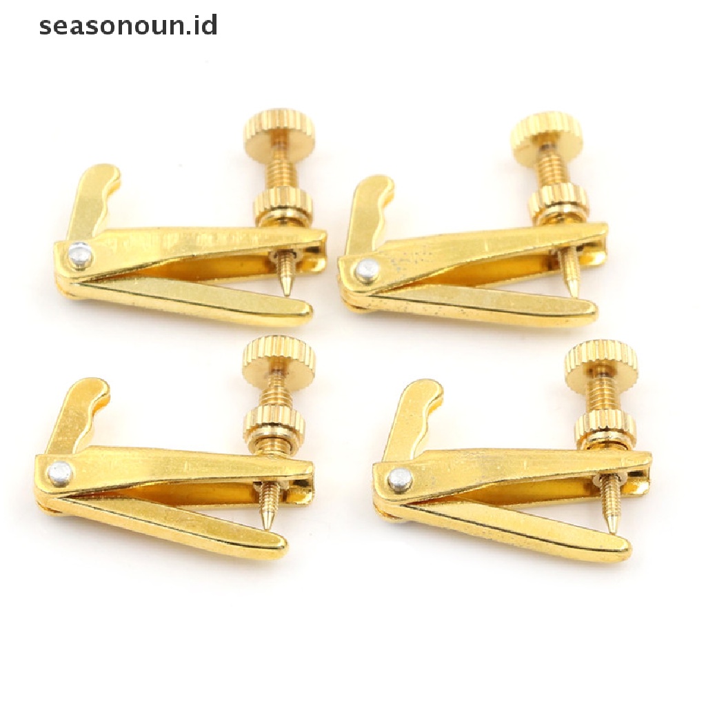 【seasonoun】 4PCS Violin String Tuner Fine Tuner Adjuster Parts Fit 3/4 - 4/4 Violin .