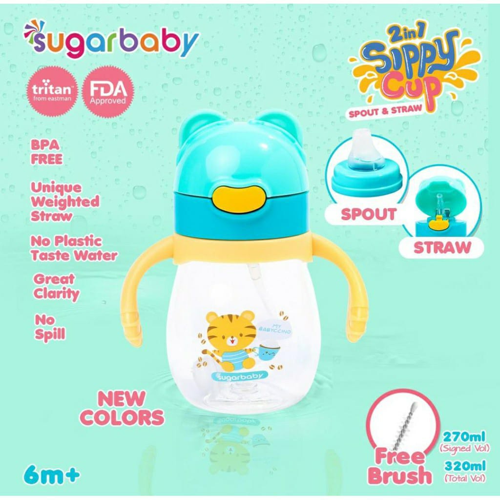 SugarBaby 2in1 Sippy Cup 270ml - Botol minum (TSC21270)