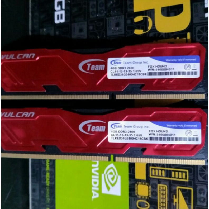 RAM DDR3 8GB 4x2 team vulcan 2400Ghz