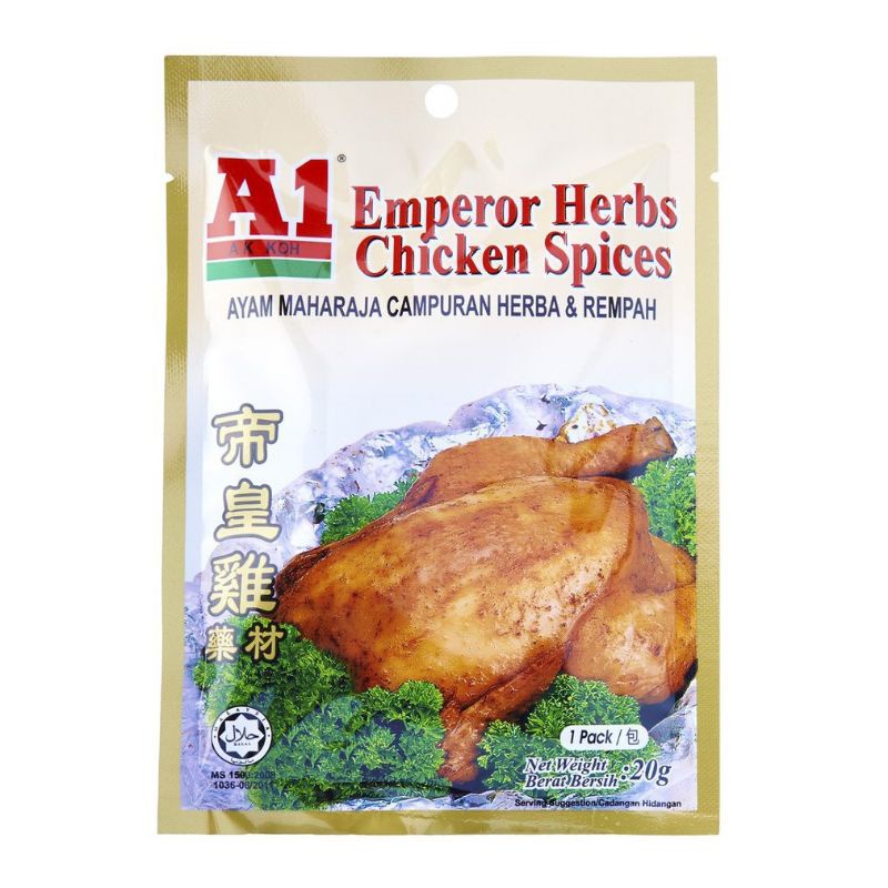 

A1 EMPEROR HERBS CHICKEN SPICES 20GR