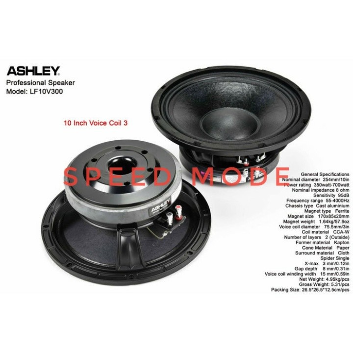 SPEAKER ASHLEY LF10V300 / LF10 V300 / LF 10 V300 10INC ORIGINAL