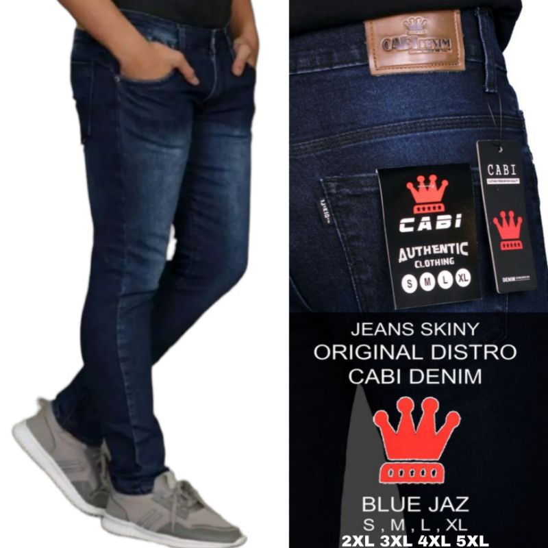 Celana jeans pria jumbo simple slimfit jeans premium original big size S-5XL 27-42