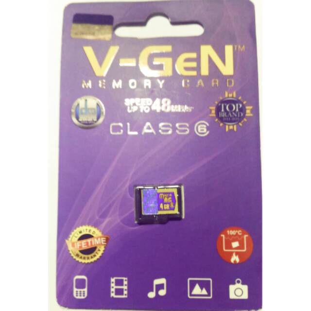 Memory Vgen Micro sd 4 gb / Memori Class 6 V gen