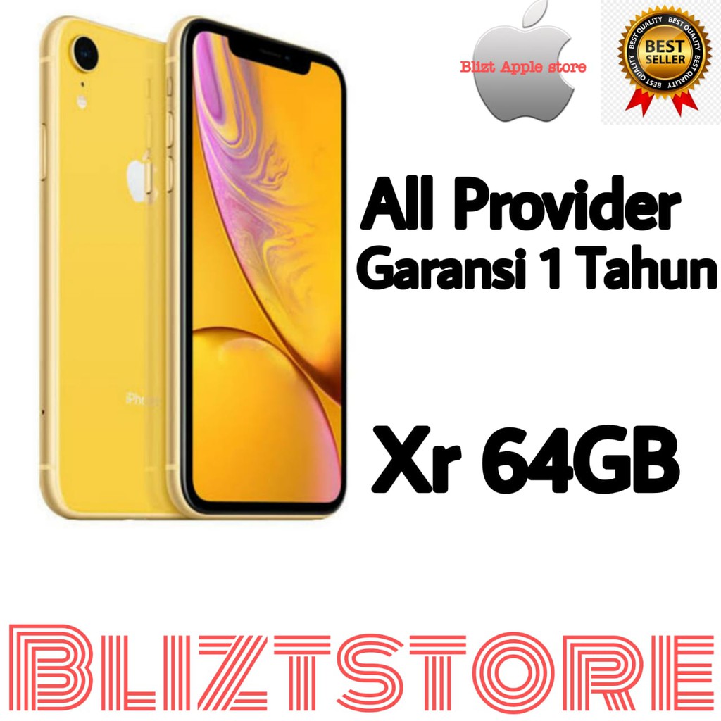 iPhone XR 64GB All Sim Silent Fullset Original Second Mulus100% 3utools All Green (Garansi 1 Tahun)