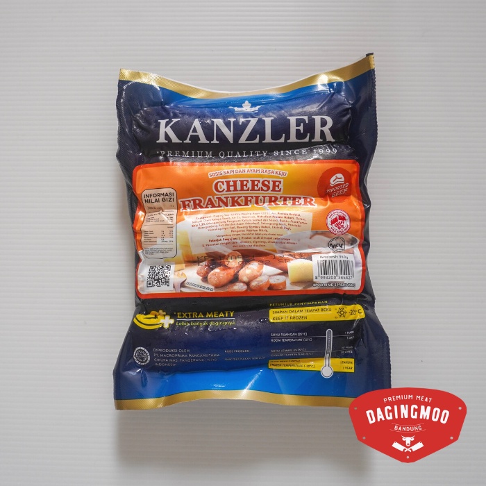 

Kanzler Cheese Frankfurter 360gr Isi 5 Pcs / Sosis Kanzler Cheese Frankfurter Isi 5 Bandung