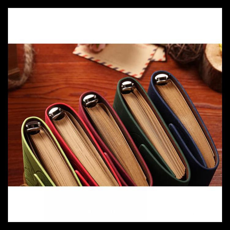 

Notebook Leather Retro Binder Buku Notes Memo Kulit Classic A6 - Cokelat Murah