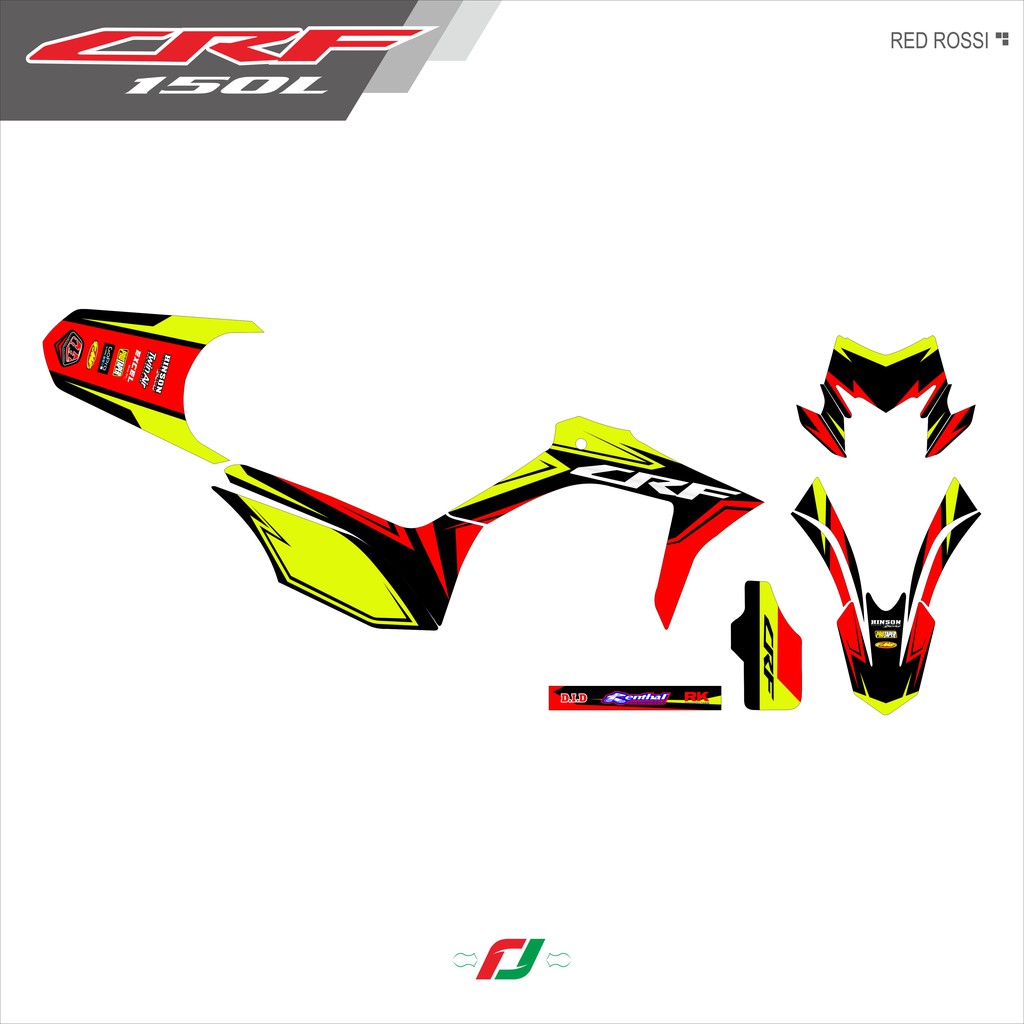 DECAL HONDA CRF 150 2017 - RED rossi