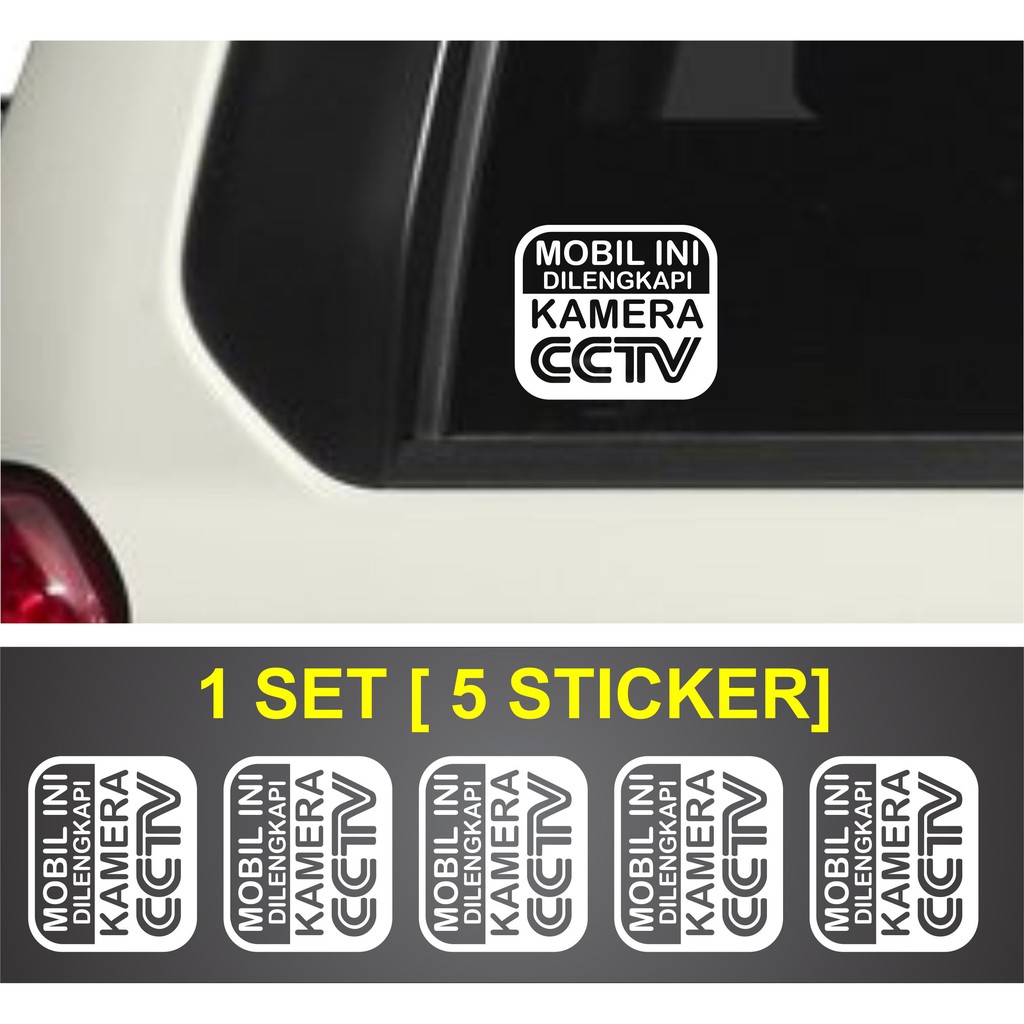 STIKER CUTTING STICKER MOBIL TOKO RUMAH - CCTV [1 SET= 5 STIKER]
