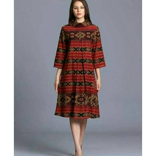 DRESS TUNIK TENUN Handmade Asli 751F