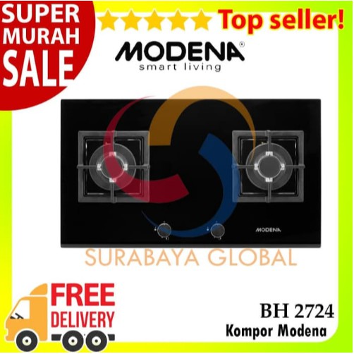 Kompor Tanam Modena Built-In Hob Gas 2 Tungku BH 2724