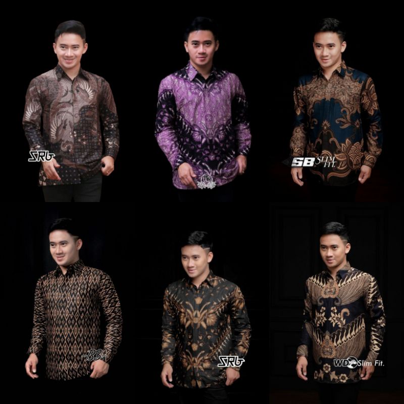 Batik pria / BajuBatikpria / Kemejabatiklenganpanjang size m l xl xxl Atasan batik seragam terlaris