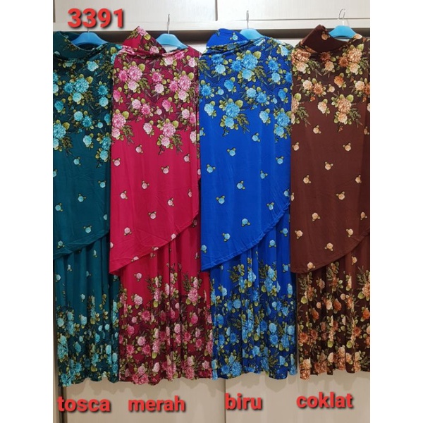 SYAR'I GAMIS KERUDUNG SET BUNGA KAKI/PINGGIRAN 3398 / 3395 / 3397 / 8334 / 3394 / 3393 / 3391 / 3396