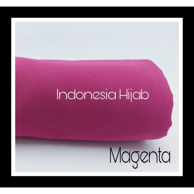 PASHMINA Diamond Premium 170 X 75 cm Jahit Tepi BUKAN DI NECI-Magenta