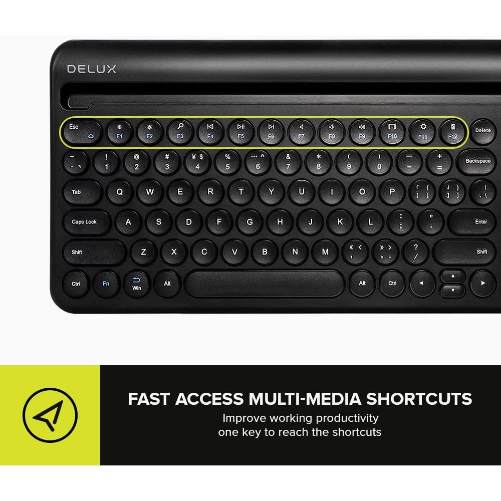 Delux K2212V Multi-Device Bluetooth Keyboard K480 K780 Killer