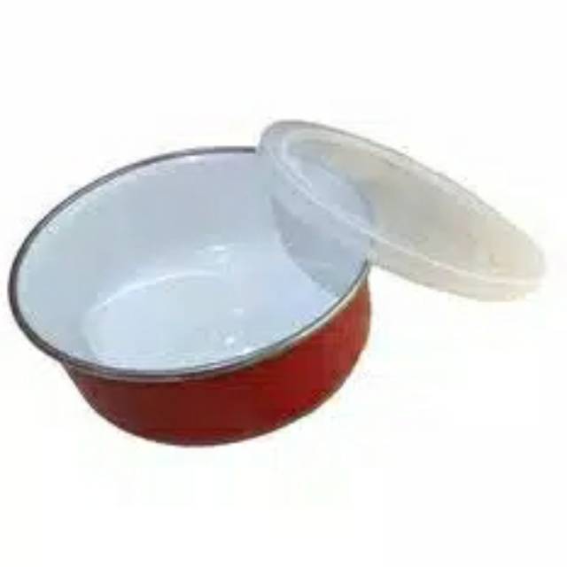 Red BOWL with plastic Cover Tahan Panas Dingin BOWLCP