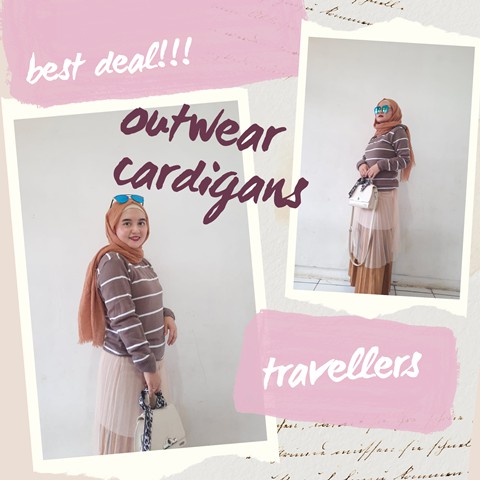 Outerwear Hoddie Cardigans Sweater Cardigans Hoddie Sweater Cardigan Wanita Rajut by Travellers