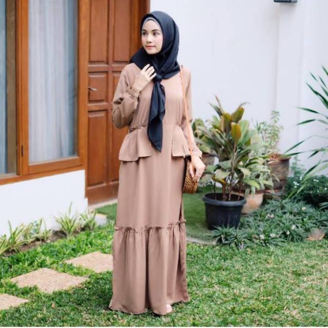 Vanessa Dress by Mucha original gamis syari Baju Lebaran