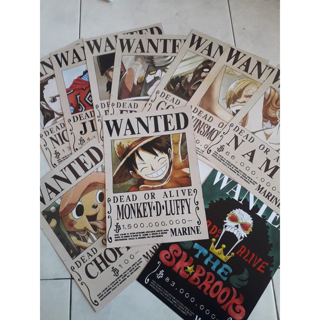 Poster Wanted One Piece Mugiwara (1set poster)-1