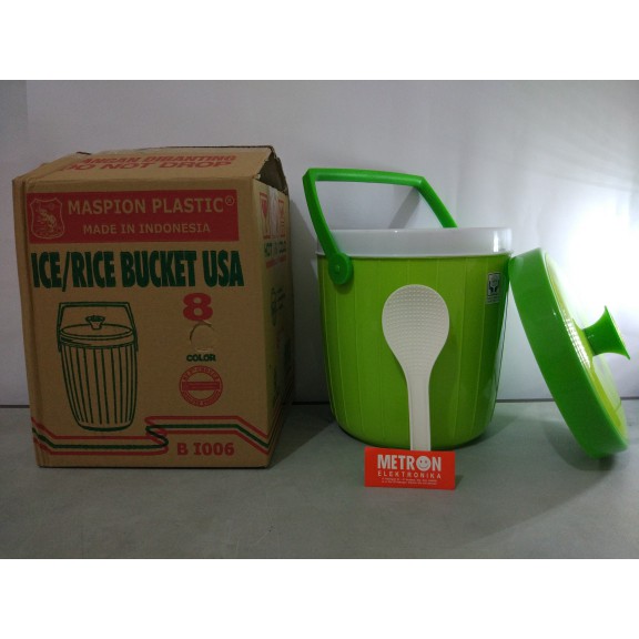 MASPION BI 006 / RICE ICE BUCKET USA 8LTR / TEMPAT ES NASI 8LTR / BI006