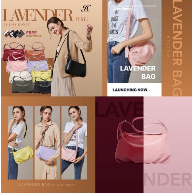 LAVENDER SLING BAG JIMS HONEY ORI TAS SELEMPANG WANITA IMPORT FASHION KOREA TAS OOTD KEKINIAN MURAH