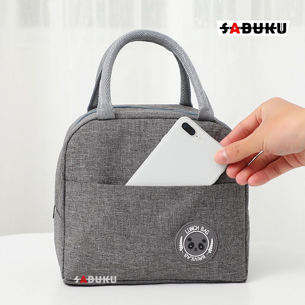 Tas Cooler Bag Tas Bekal Kotak Makan Cooler Bag Simpel Dilapisi Alumunium Tas Bekal Lunch Cooler -220