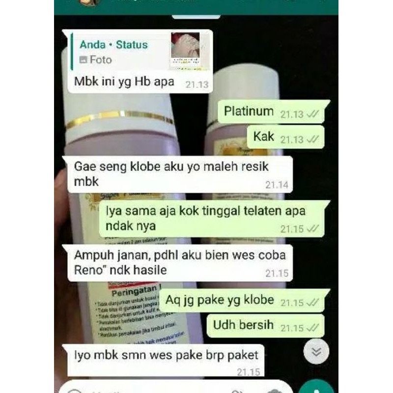 (ORIGINAL) Paket Lotion Anggur Dosis Tinggi / Dosis Super SIANG DAN MALAM