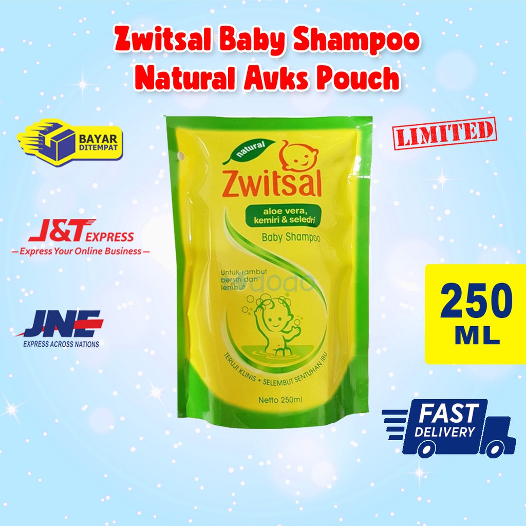 Zwitsal Baby Shampoo Natural Avks Pouch 250ml