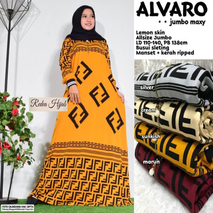 Fashion Wanita Terusan Alvaro Jumbo Maxy