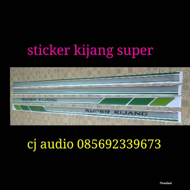 Sticker stiker Mobil tulisan kijang super