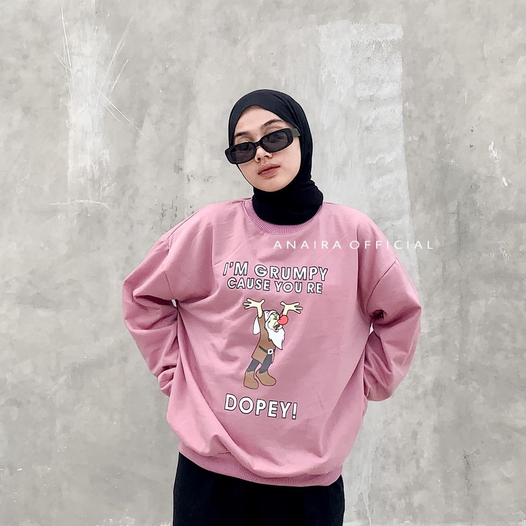 IM GRUMPY SWEATER CREWNECK OVERSIZE PRIA WANITA TANPA HOODIE