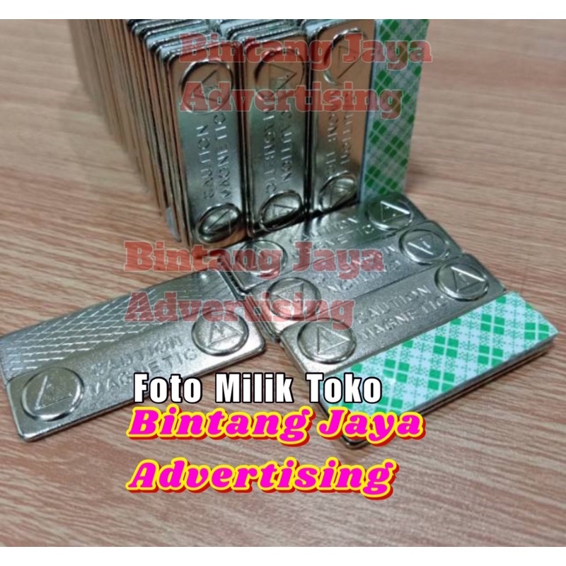 

Audeww Coution Magnetic Magnet Papan Nama Dada Name Tag Id Card Mahnet Magnet 13mm x 45mm PREMIUM
