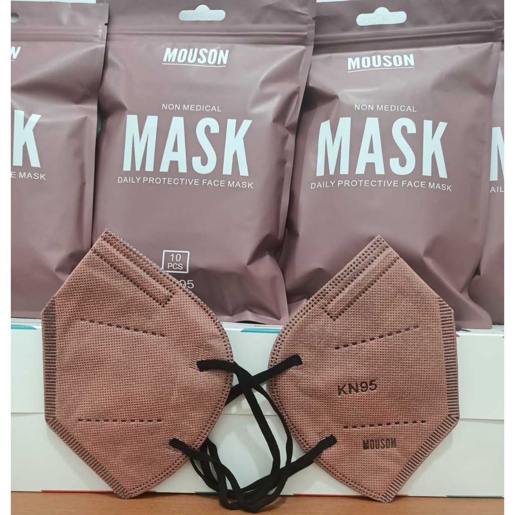 Masker KN95 Mouson 5 ply Isi 10pcs Masker KN 95 Mouson Disposable Face Mask isi 10 pcs