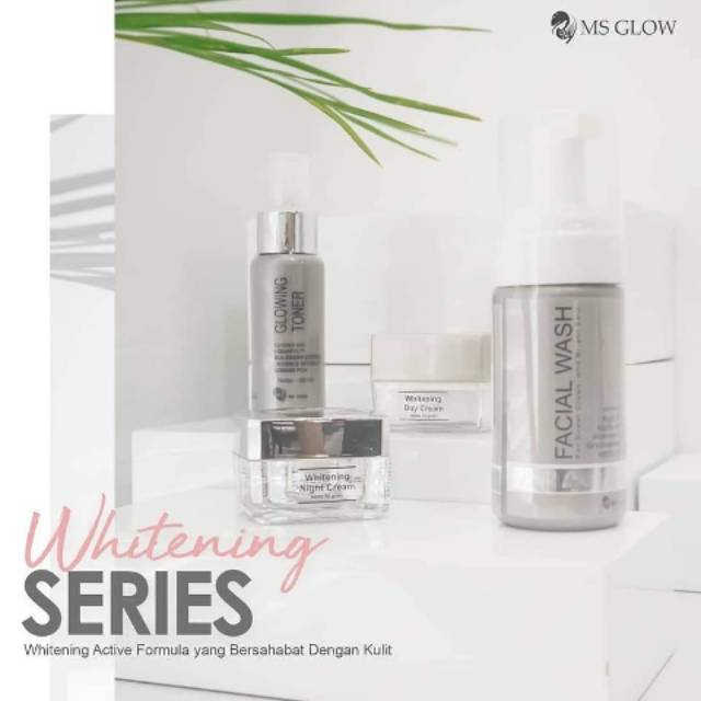 MS GLOW Paket Whitening Series(untuk kuLit wajah susah putih)