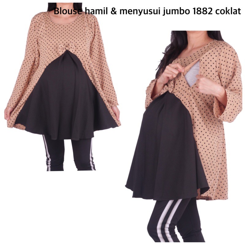 Blouse Hamil dan menyusui jumbo size 1882