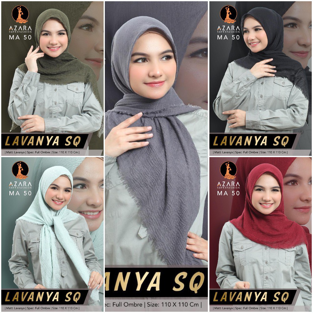 JILBAB SEGI EMPAT LAVANYA SQ SEGIEMPAT ORI BY AZARA COTTON RAWIS 110 X 110 HARGA GROSIR